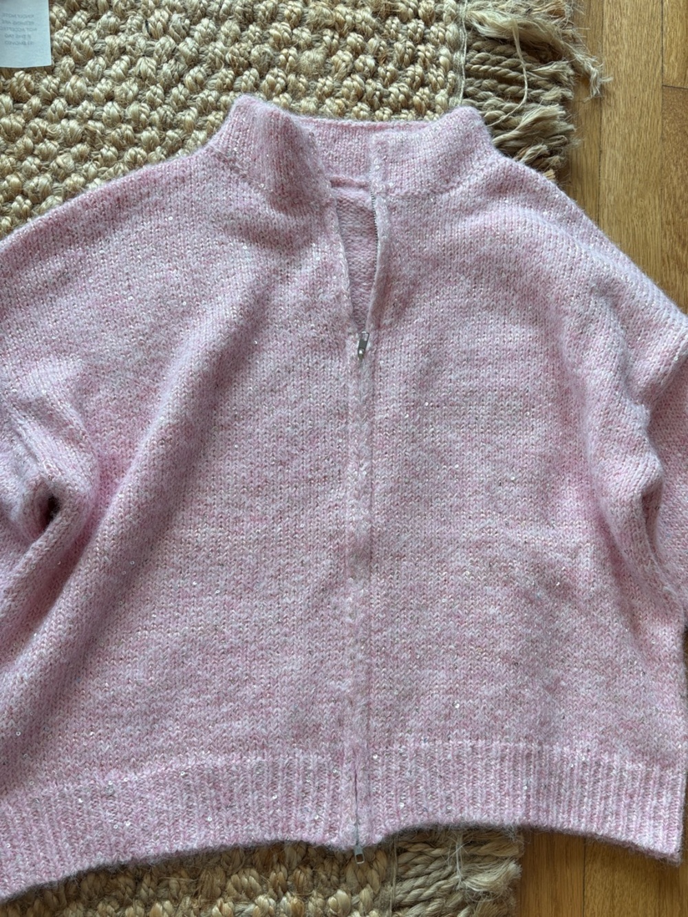 Cozy Pink Zip up Women's Sweater